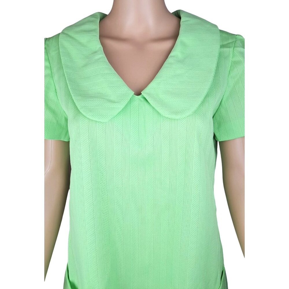 Vintage Handmade Pant Suit Polyester Top Crop Pants Women Large Green 2 Piece - Picture 7 of 16